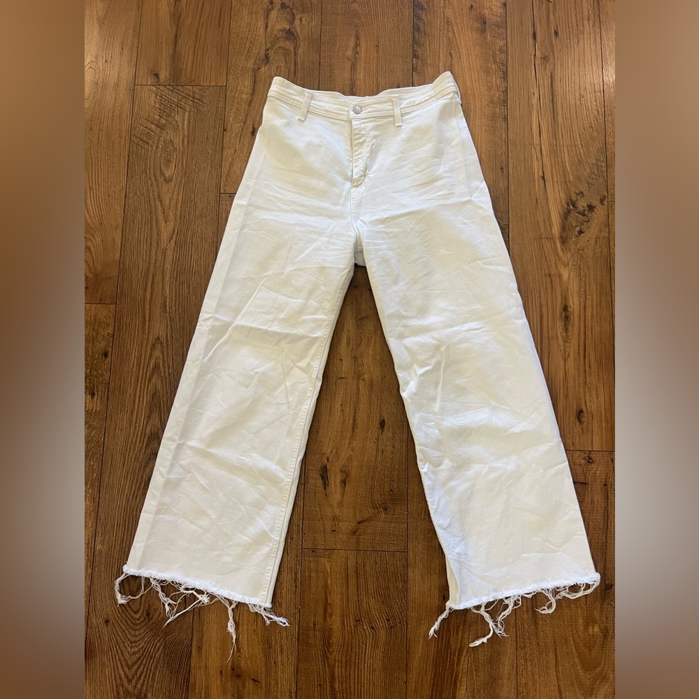 Pistola wide leg white jeans
